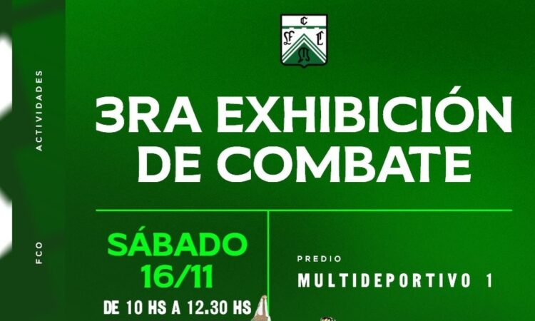 SE VIENE LA TERCERA EXHIBICIÓN DE COMBATE